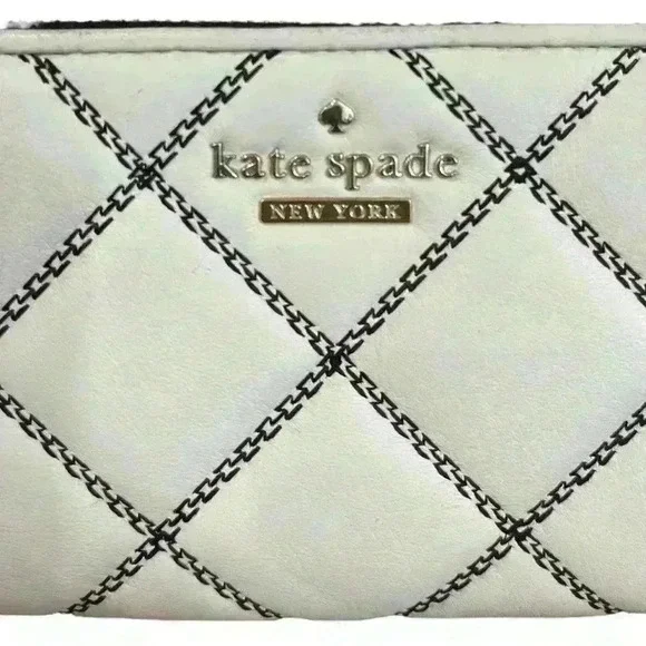 Kate Spade Emerson Place Nisha Cement/Black Zip Around Wallet - Picture 8 of 8